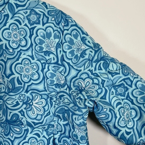 L.L. Bean Blue Floral Puffer Jacket - Picture 4 of 16